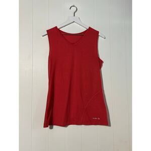 Merrell Shirt Sleeveless Lightweight Opti-Wick V-Neck Relaxed Coral Size Large
